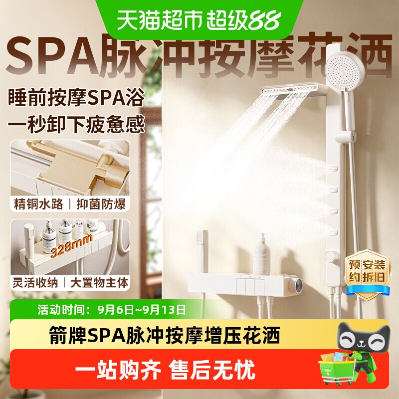 箭牌无顶喷简易淋浴花洒套装图片