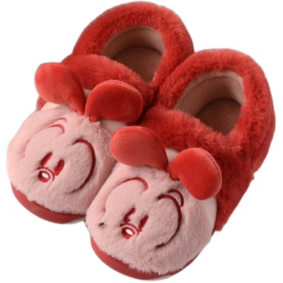 儿童秋冬季软底防滑保暖包跟棉鞋