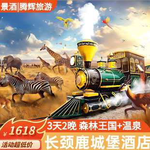 3天2晚清远长隆长颈鹿城堡酒店套餐森林王国森林温泉乐园亲子家庭套票 寒假可订