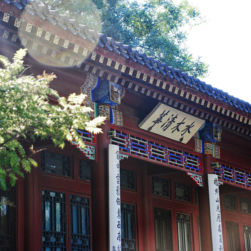 北京水木清华 荷塘月色 二校门 春季校园踏青