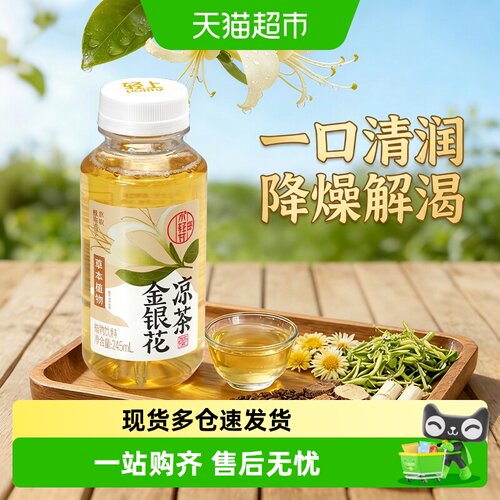 轻上金银花茶广广式凉茶饮品