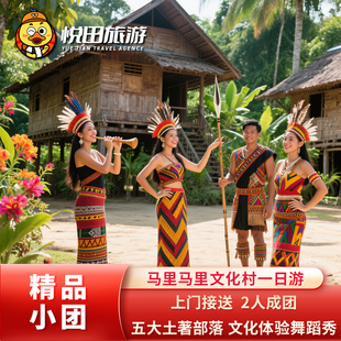 马来西亚沙巴亚庇马里马里文化村一日游 2-6人中/英文团包车旅游