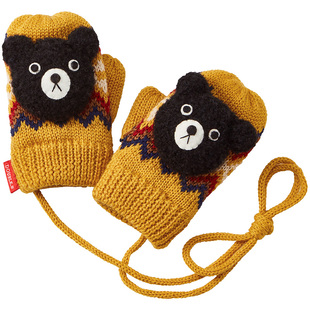 Mikihouse连线冬季手套保暖亲肤时尚街头休闲风Double_B