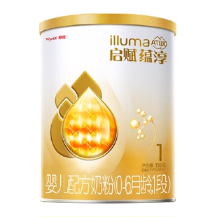 6月婴儿幼儿童配方奶粉350g 惠氏启赋蕴淳1段0 罐 新客专享