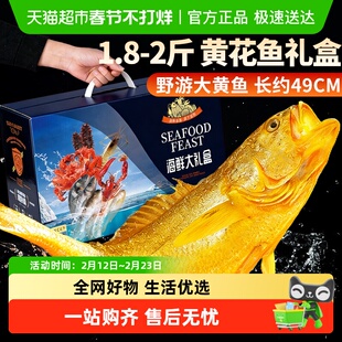深海大黄鱼海鲜年货礼盒半野生黄花鱼新鲜冷冻过年送礼包