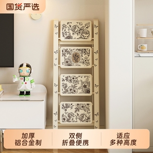 美世达家用梯子奶油风轻便折叠梯伸缩加厚梯多功能乔迁爬梯凳楼梯
