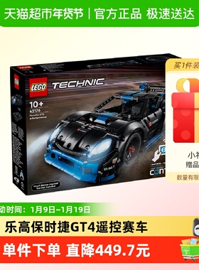 乐高机械组保时捷GT4遥控赛车42176儿童拼插积木益智玩具10+