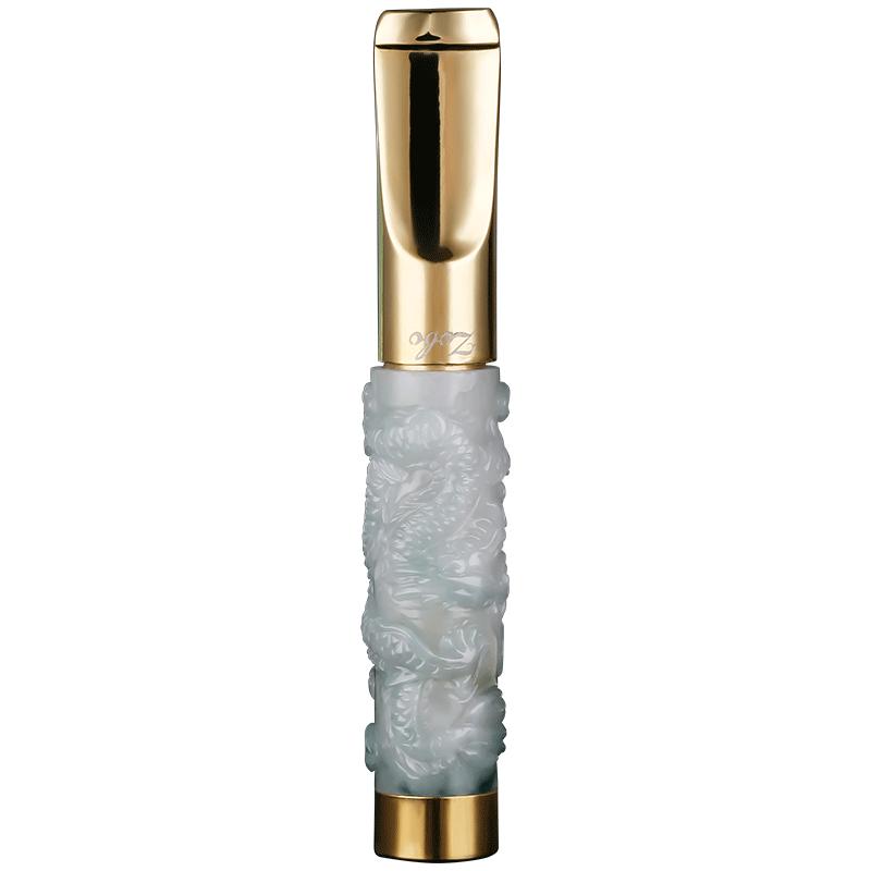 zobo正牌烟嘴过滤器天然雕刻翡翠粗细通用循环型可清洗过滤器烟具