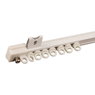 铝合金窗帘轨道静音滑轮滑轨导轨单双轨道直轨罗马杆顶装侧装滑道