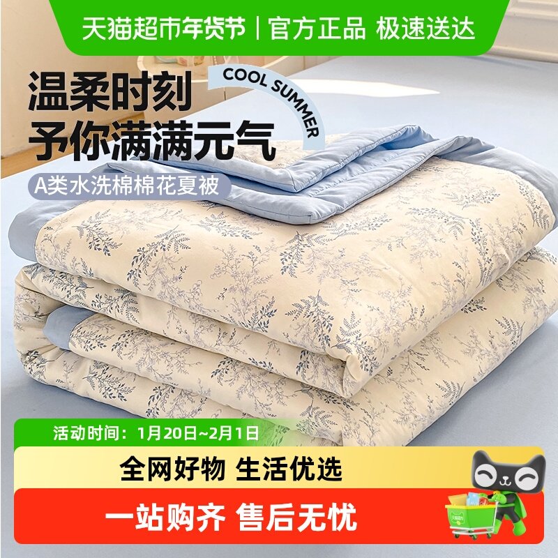 空调被夏凉被可机水洗夏季单双人2025新款夏天学生宿舍薄被子被芯,床上用品,棉花被,淘宝优惠券,粉丝福利购,淘宝优惠卷