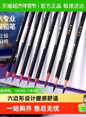 素描铅笔美术专用绘画炭笔初学者写生绘图画笔2hb4b6b8b特浓碳笔