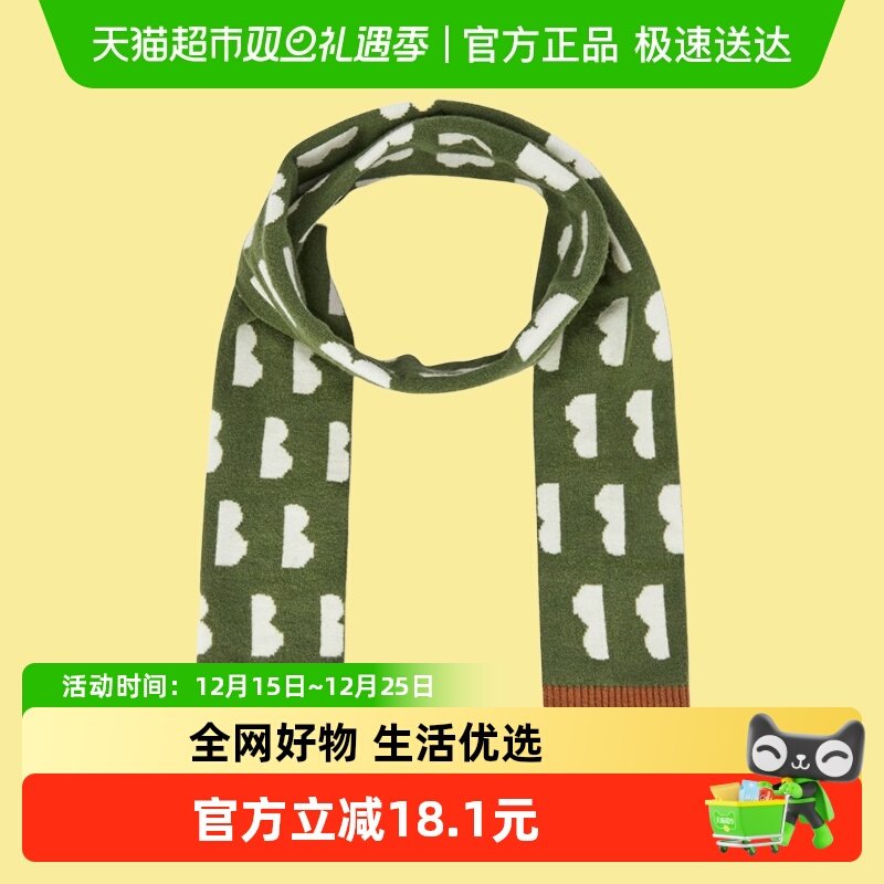 巴拉巴拉balaOne童装儿童围巾男童女童提花图案舒适保暖2025新款