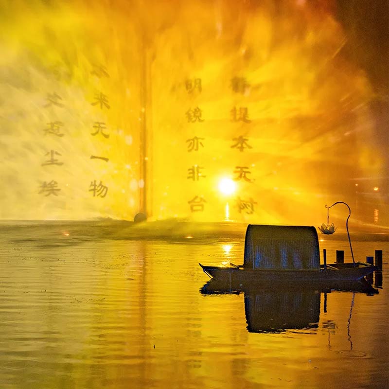 [拈花湾-大门票+摇橹船]水游 | 拈花湾单人门票+单人摇橹船体验，游船赏景沉醉江南风光
