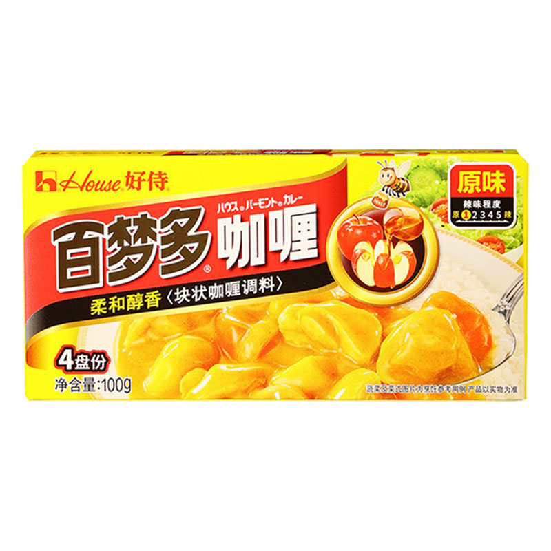 好侍百梦多咖喱原味1号块状咖喱儿童咖喱调味料家用厨房调味浓香