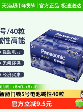 松下进口碱性5号40粒电池 AA五号干电池遥控器鼠标玩具智能门锁