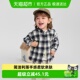 超柔绒加厚亲肤舒适经典 格子外套春秋款 男童长袖 巴拉巴拉宝宝衬衫