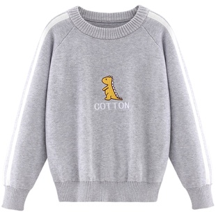 多妙屋清仓儿童毛衣秋冬套头线衣加绒加厚打底男童女童套头针织衫