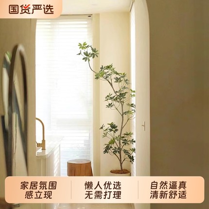 森空间仿真绿植装饰鸭脚木室内客厅落地大型假盆栽轻奢高级感植物