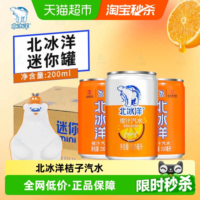 北冰洋橙汁桔子汽水果汁碳酸饮料