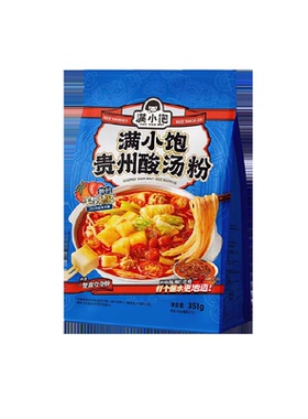 满小饱贵州酸汤粉351g*1袋速食米线米粉酸辣粉红酸汤火锅夺夺粉
