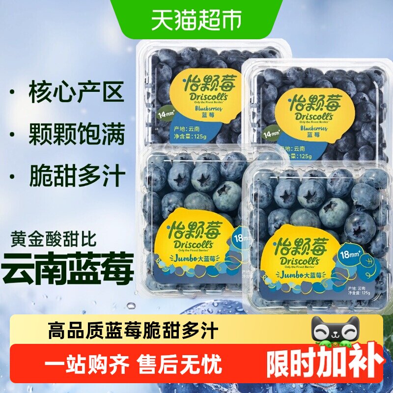 云南Driscoll's 怡颗莓蓝莓高山鲜果大果时令当季新鲜水果