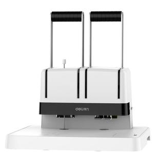 得力14652凭证装订机手动打孔财务会计胶装机账本办公资料档案文件热熔铆管胶管女生省力家用打孔机装订机