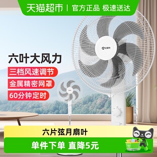 大风力轻音定时可升降落地 艾美特电风扇家用立式 国家补贴15%