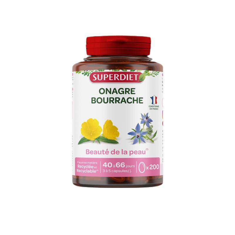 【自营】法国SuperDiet月见草油琉璃苣油胶囊卵巢女性内分泌失调