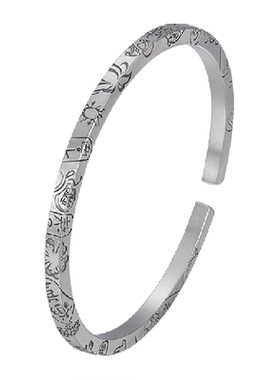 中国白银臻汇银足银情侣银手镯