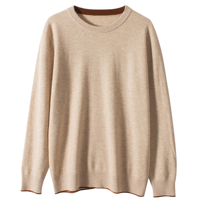 羊毛衫男100纯羊毛圆领打底低领