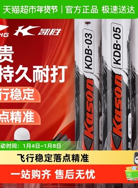 李宁凯胜羽毛球耐用鹅毛专业训练g100s室外kdb03室内外醒目训练球