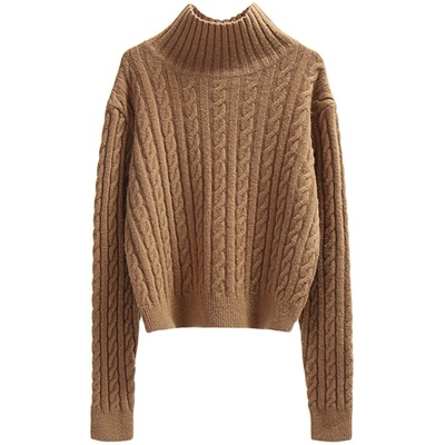 加厚宽松短款外穿内搭高领毛衣