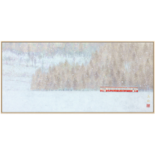 野地美树子 日式客厅装饰画治愈系沙发背景墙小众艺术壁挂画横幅