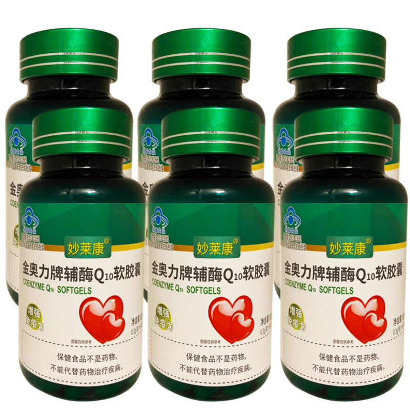 妙莱康 辅酶Q10软胶囊 0.3g/粒*60粒*6瓶套餐,保健食品/膳食营养补充食品,综合功效保健食品,淘宝优惠券,粉丝福利购,淘宝优惠卷