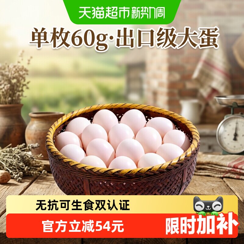 鹏昌50枚60克大鸡蛋双认证粮食蛋