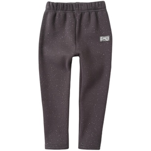 闪闪打底裤 加绒款儿童罗纹弹力纯棉修身女童纯色长裤 童装秋冬款