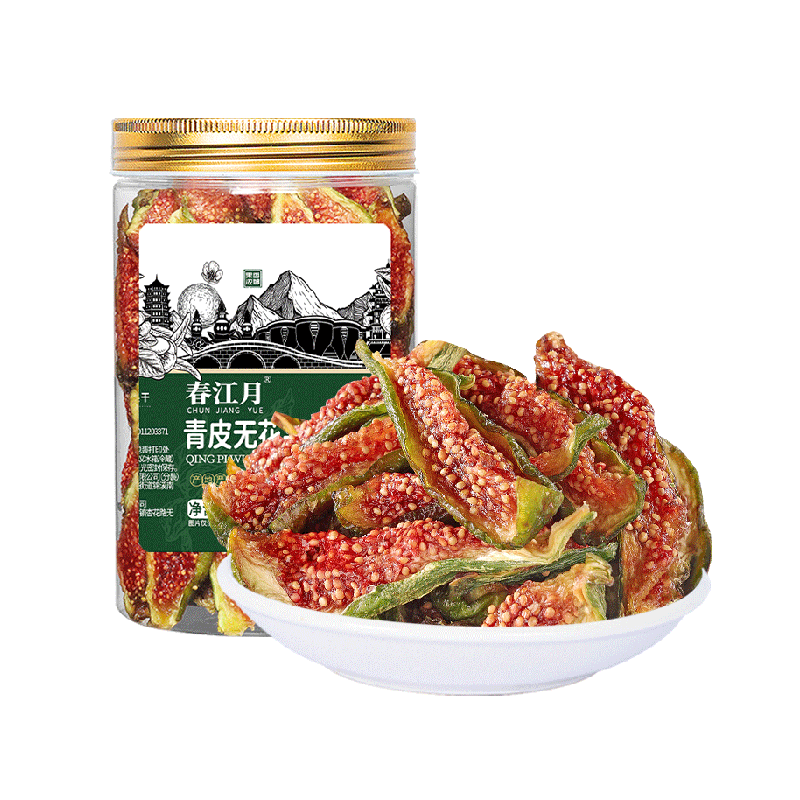 春江月青皮无花果干即食无花果新鲜果干水果干网红休闲孕妇零食