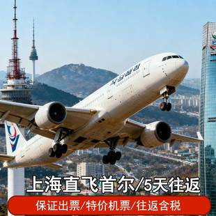 上海出港至韩国首尔仁川 济州 釜山往返飞机票
