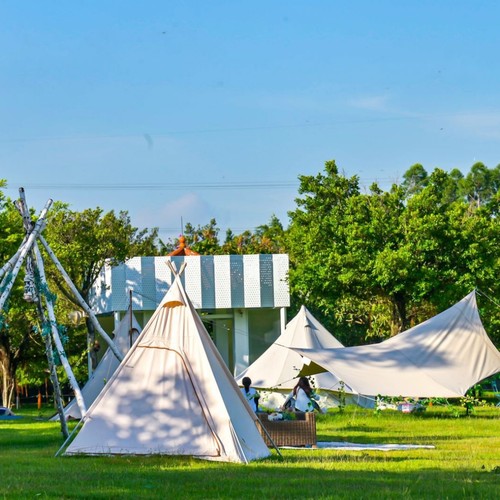 占地 800 亩，是华南地区最大桑田示范基地和广东桑蚕文化旅游名片 集桑果采摘 (400 亩、14 种桑果)、蚕桑科普、亲子游乐、露营住宿 园区采用 "一票通" 制度，门票含园内所有游乐项目 (5D 电影、碰碰车、 提供汉服体验、蚕茧绞丝、石磨豆浆等特色文化活动