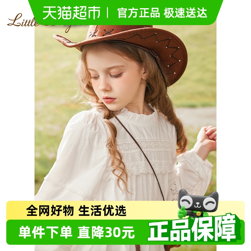 女童纯棉连衣裙2025春装新款蕾丝花边洋气公主裙中大儿童长裙春秋