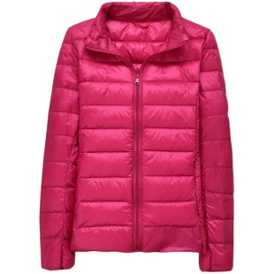 优品轻薄羽绒服女短款立领2025新款秋冬轻便修身薄款大码外套保暖