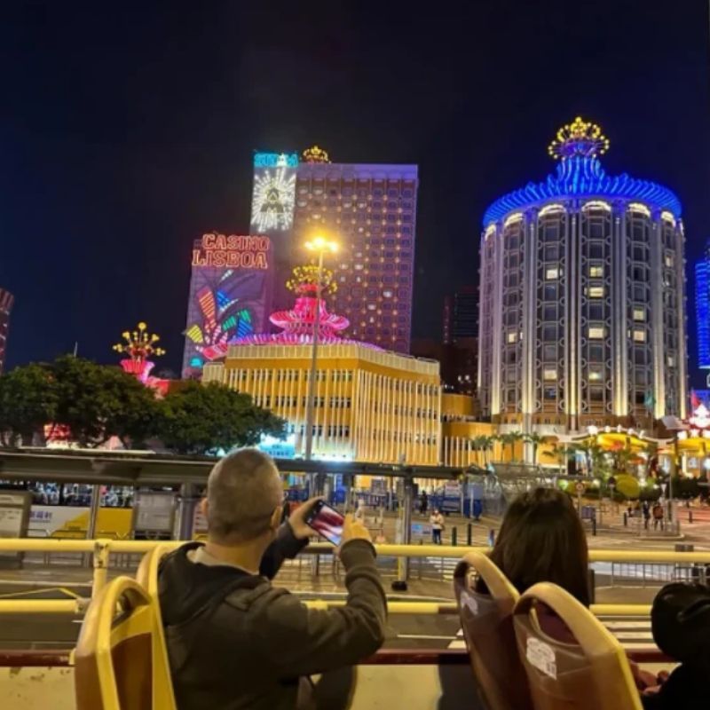 [澳门开蓬观光巴士-观光巴士票]夜游票 澳门落日飞车 特色夜景游 - 实物图