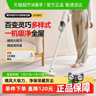 吸猫毛地毯除尘吸尘机DX300 德尔玛家用吸尘器小型大吸力手持式