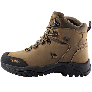 骆驼山系户外专业登山鞋男防滑耐磨牛皮高帮靴女士徒步鞋正品