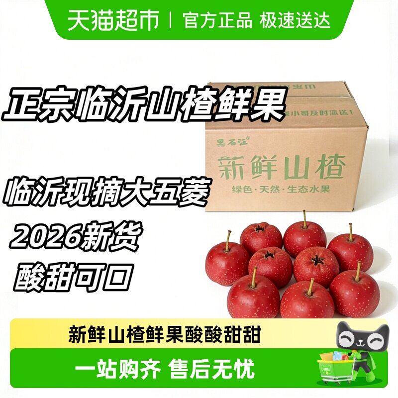 山楂鲜果山里红金星大五棱山楂汁新鲜特级大果糖葫芦山楂棒棒糖