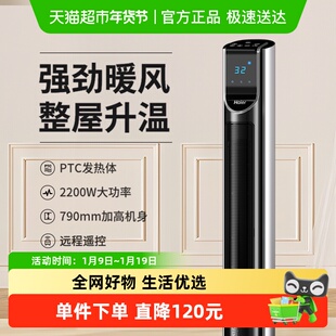 海尔取暖器家用暖风机节能热风机立式暖炉浴室办公室电暖气烤火炉