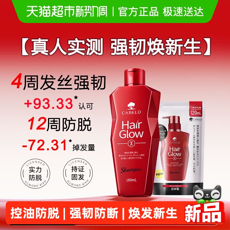 CABELO卡蓓诺防脱洗发水固发防断防掉发控油去油去屑止痒洗护