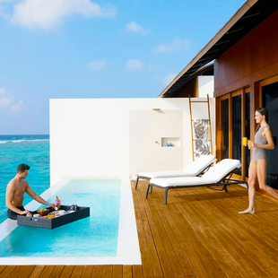 马尔代夫威斯汀酒店4晚六星岛旅游度假套餐2名大龄儿童吃住全免