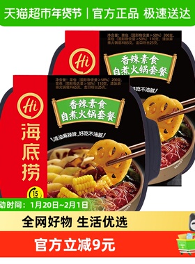 海底捞自热火锅香辣素食400g*2盒自煮火锅方便出游懒人即食小火锅