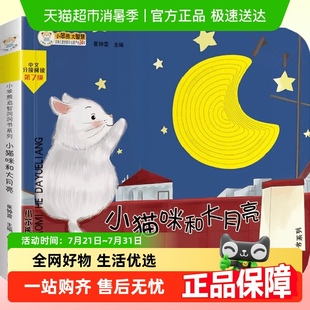 体验认知绘本 精装 幼儿园早教翻翻书洞洞书 小猫咪和大月亮